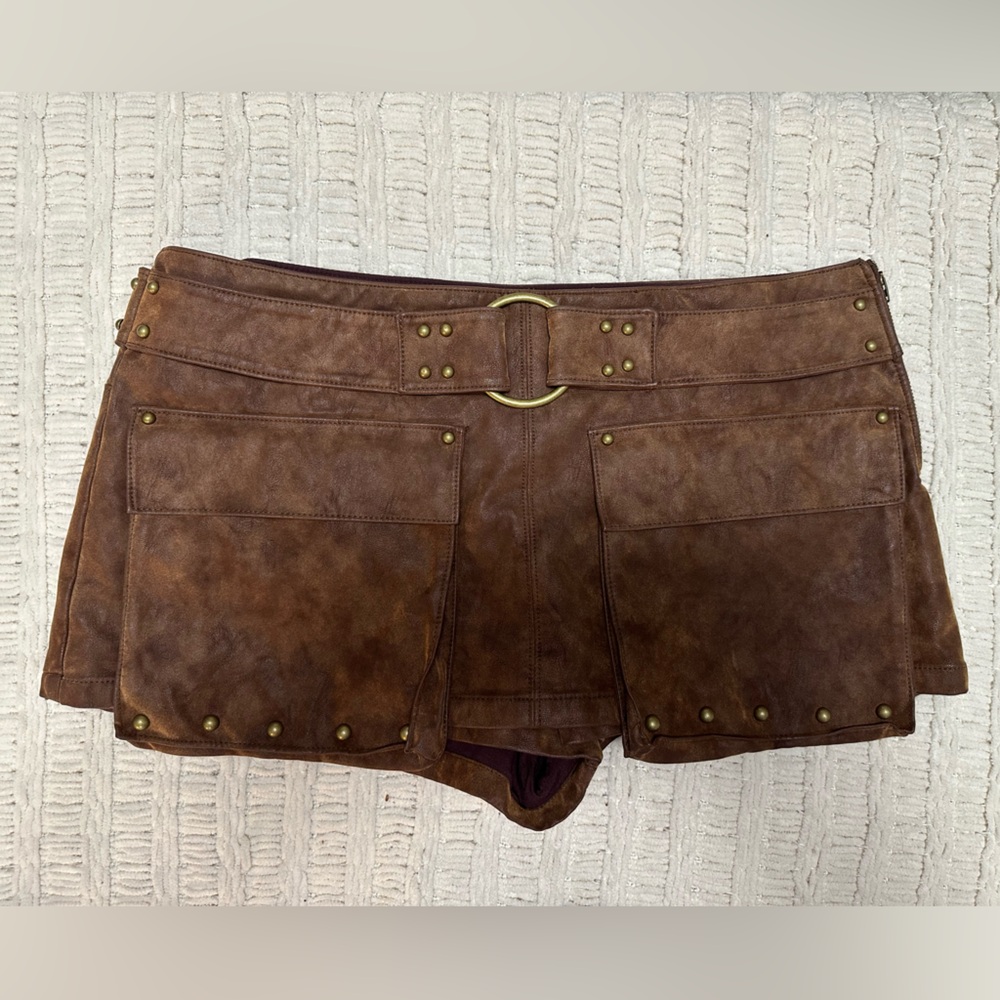 We The Free Micro Mini Skort in Shaved Chocolate